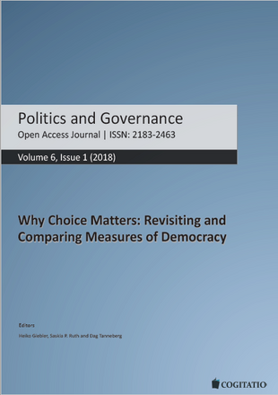 Publikation: Lauth, Hans-Joachim und Oliver Schlenkrich. 2018. Making Trade-Offs Visible: Theoretical and Methodological Considerations about the Relationship between Dimensions and Institutions of Democracy and Empirical Findings. Politics and Governance 6 (1): 78–91.